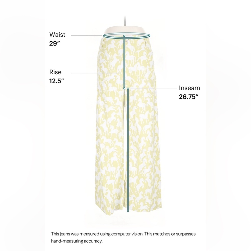 Colette Cropped Wide Leg Pants, Maeve by Anthropologie Yellow Horse Print, 12 - Picture 4 of 6